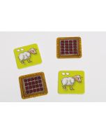 Quadrat 30x30 mm - Schaf, Wolle 